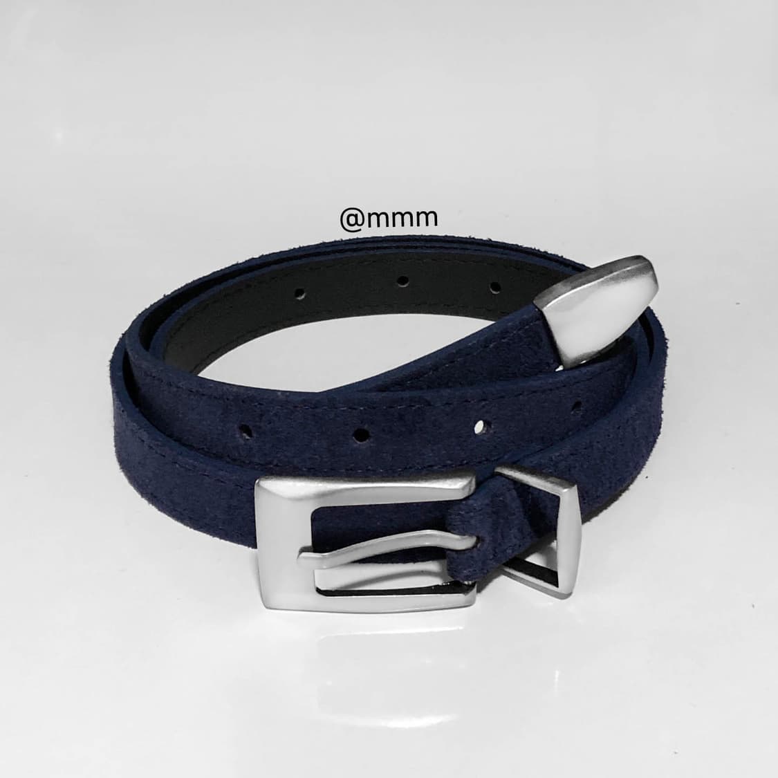 [Unisex]스퀘어 스웨이드 벨트 네이비 상품이미지10