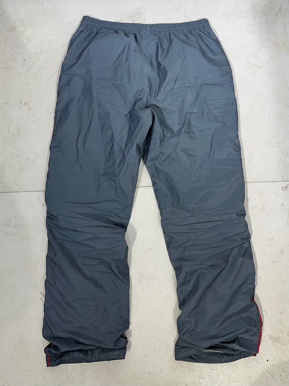 아디다스 메탈 실버 와이드 레드 사이드 라인 트랙 팬츠 L  상품이미지5