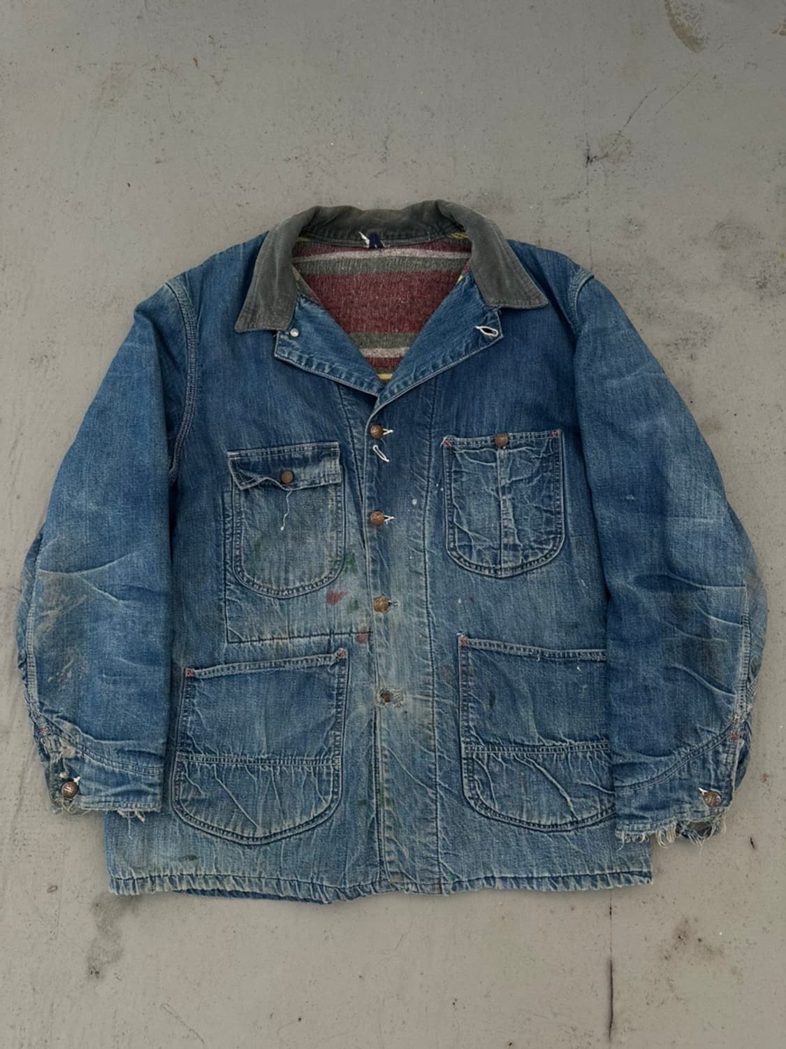 50s Powr House 빈티지 파워하우스 레일로드 데님 초어 자켓 상품이미지1