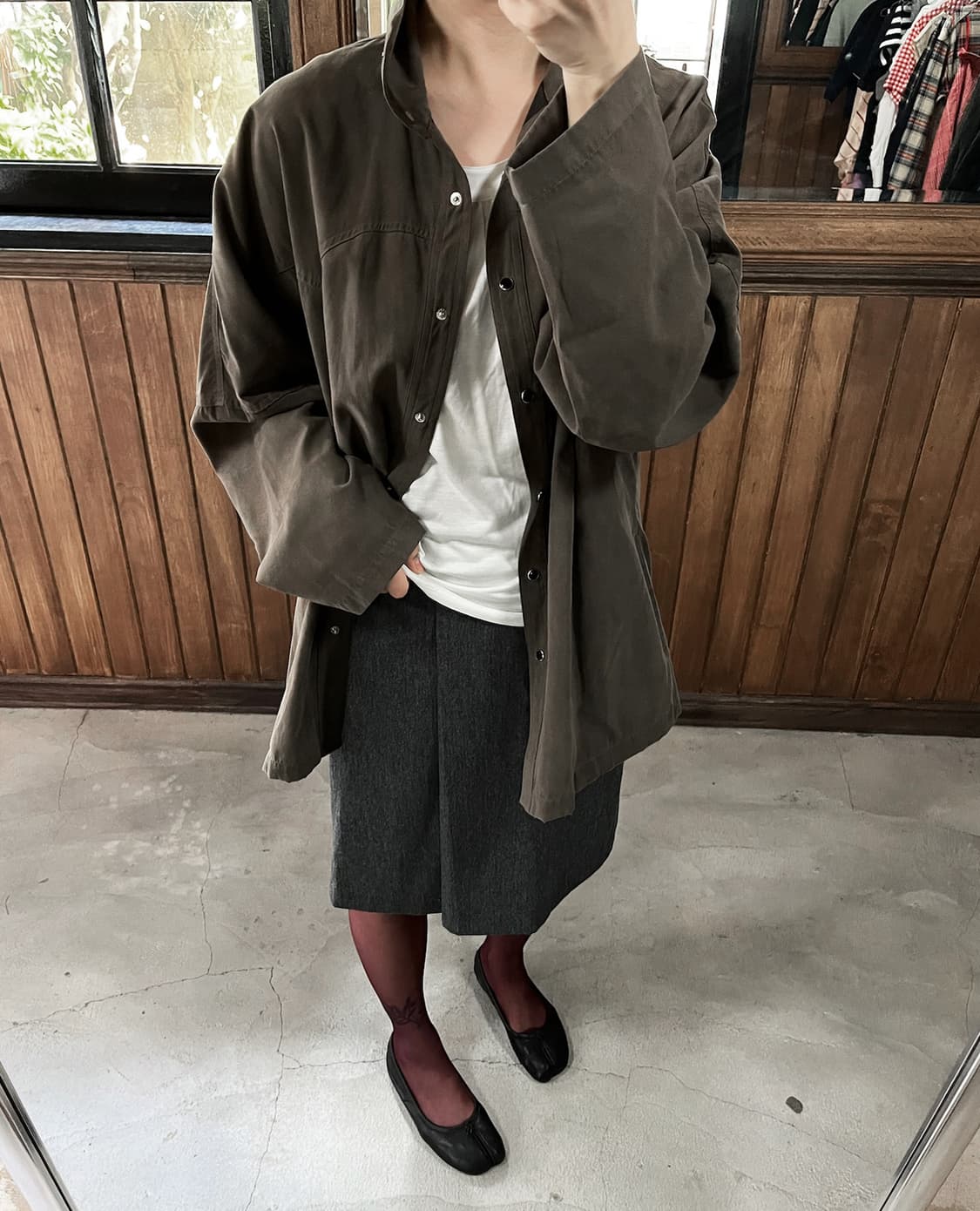 JIL SANDER gray wool skirt 상품이미지3