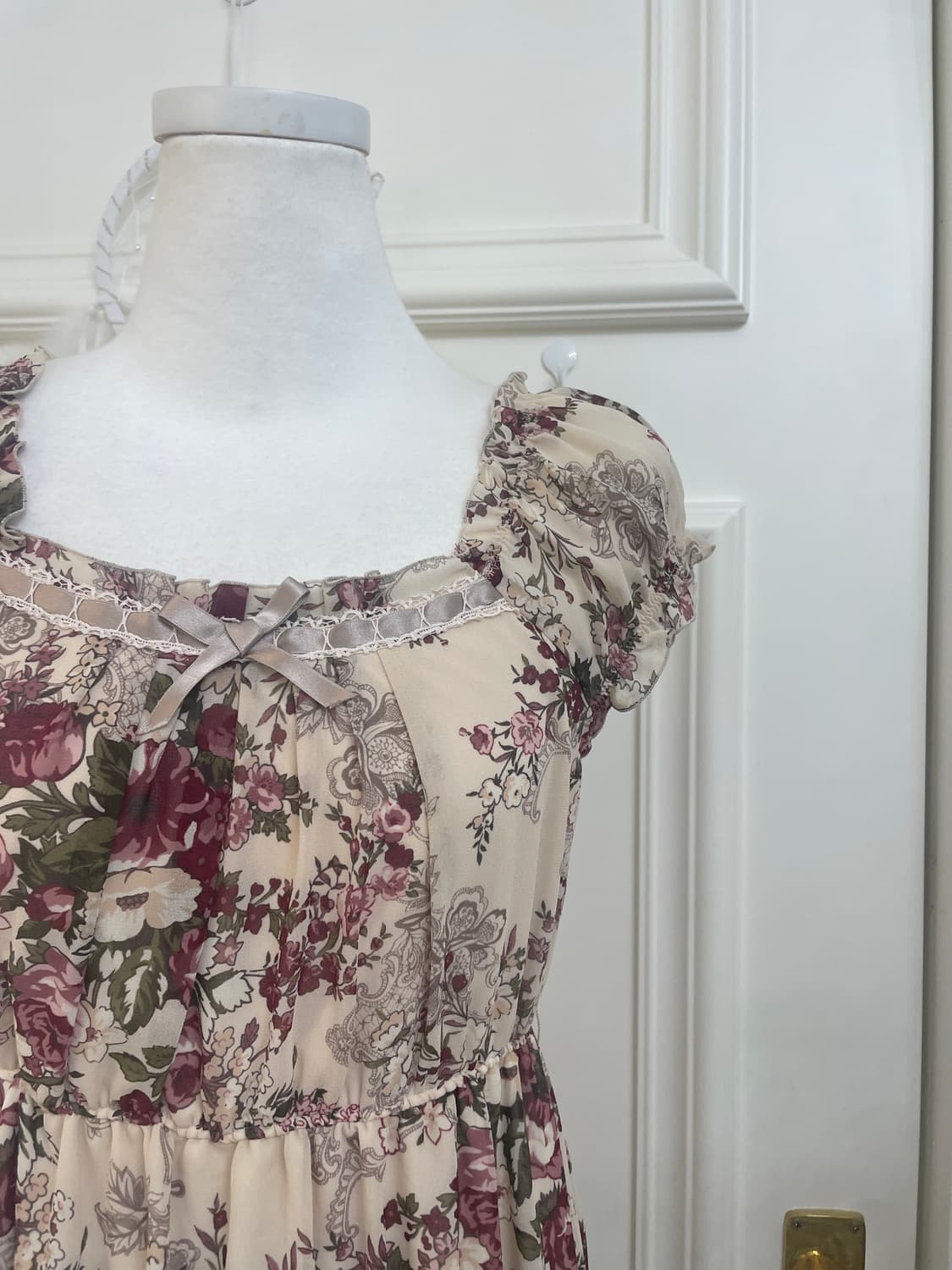 LEST ROSE beige flower lace point opc 상품이미지7