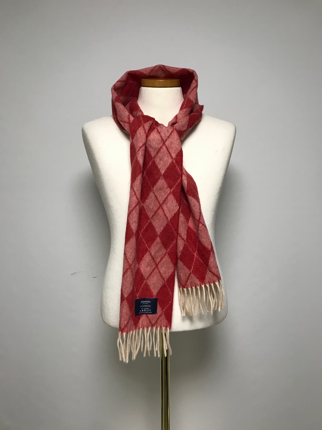 [존스톤스] 캐시미어 아가일 머플러 상품이미지1