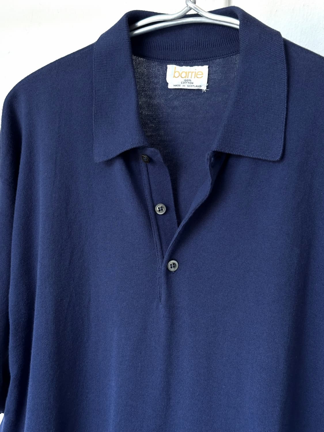 90's Scottish made high gauge knit polo 상품이미지2