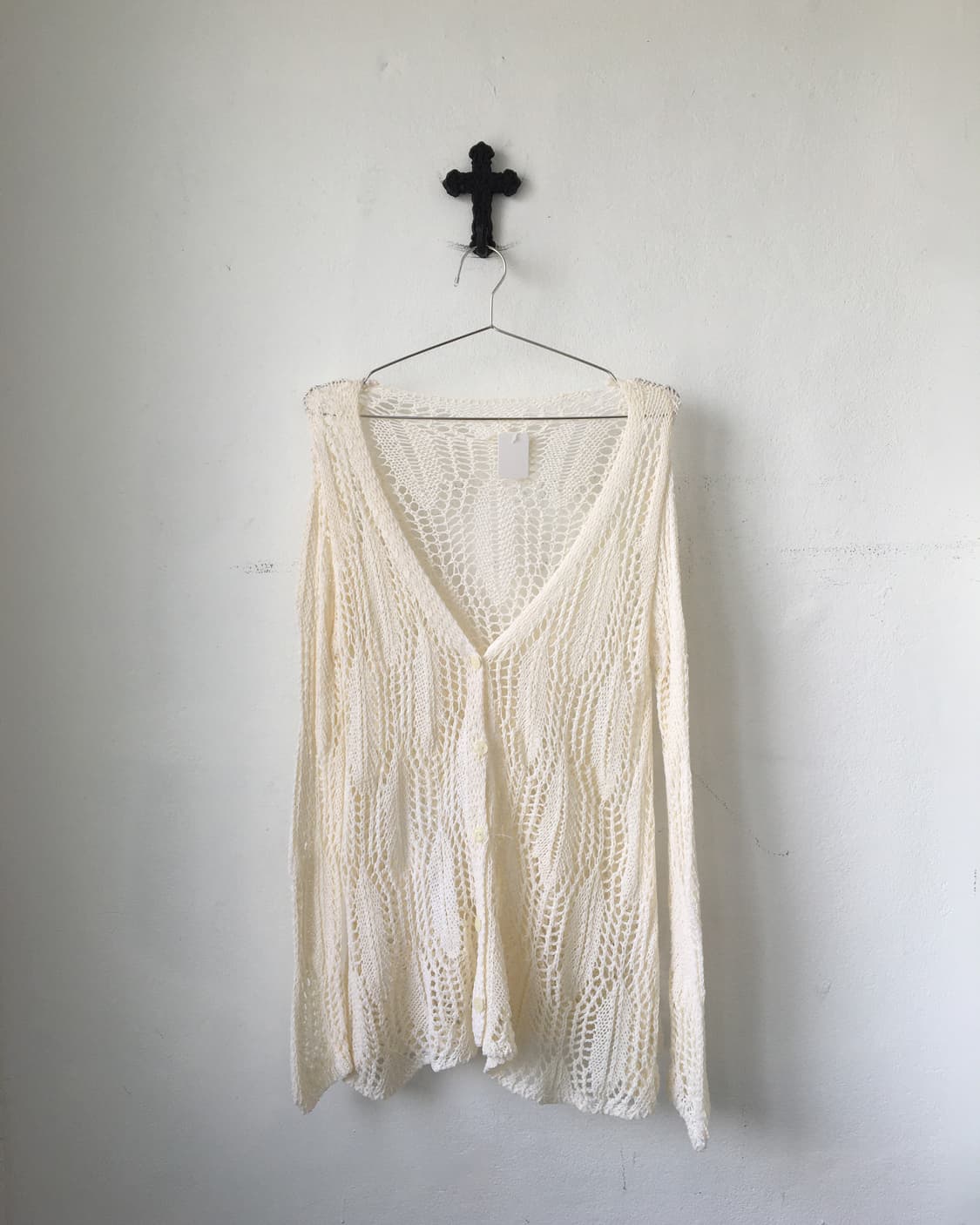 Punching pattern knit cardigan 상품이미지2