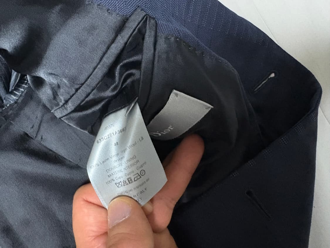 디올옴므 스트라이프 패턴 수트 48 상품이미지4