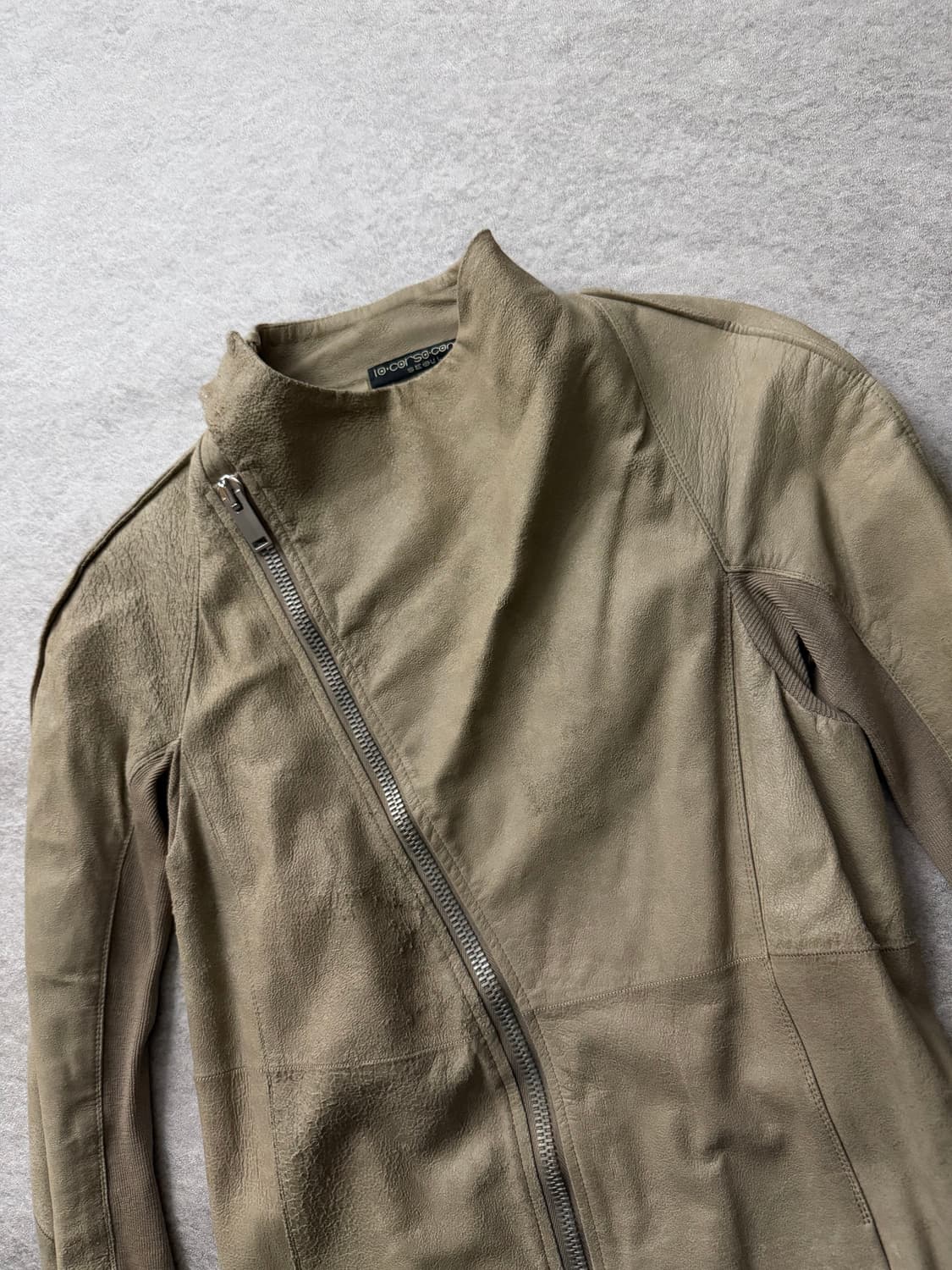 릭오웬스 사선 램스킨 자켓 상품이미지3