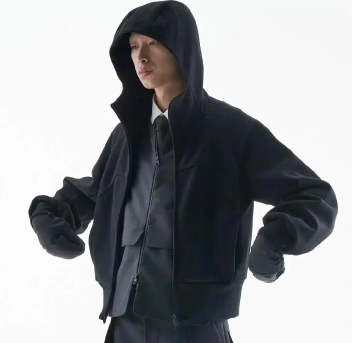 Common divisor 후드집업 다크그레이 상품이미지5