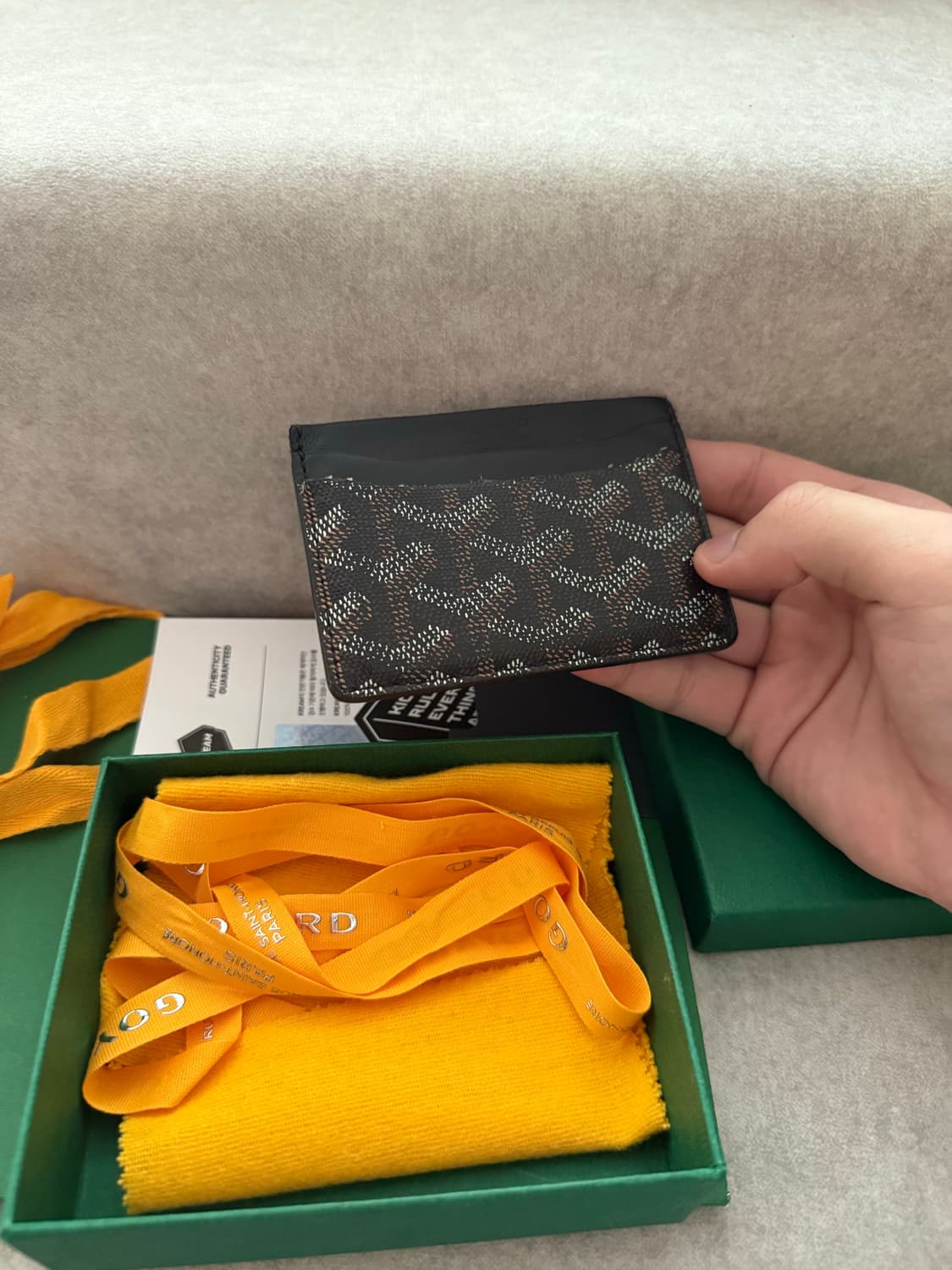 고야드 생쉴피스 카드지갑 블랙 풀구성 크림 상품이미지2