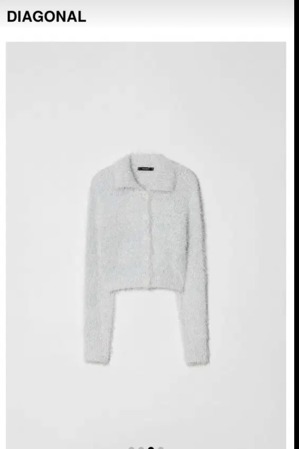 다이애그널 fuzzy mixed knit cardigan 상품이미지1