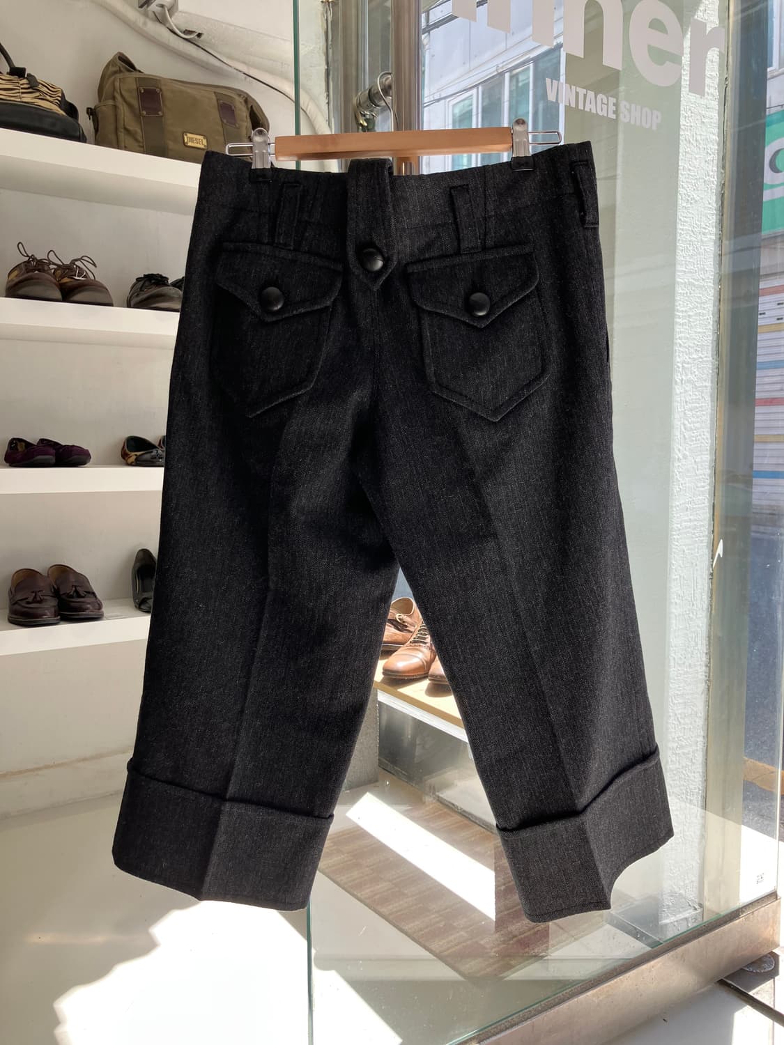 DSQUARED2 헤링본 울 크롭 슬랙스 28 상품이미지4