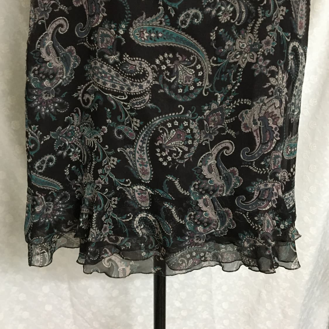 빈티지 페이즐리 쉬폰 스커트 / 플레어 라인 / 유니크 패턴 상품이미지4