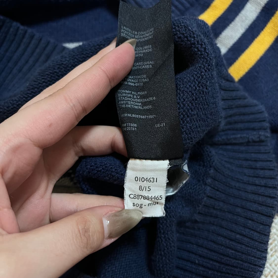 [정품] 타미 네이비 H 니트[ XS ] 상품이미지6