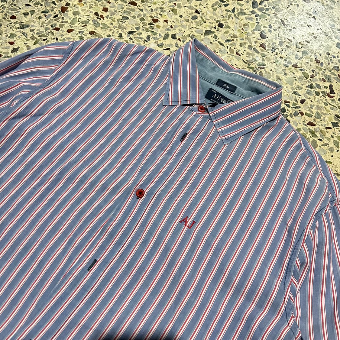 아르마니 진스(Armani Jeans) 빈티지 스트라이프 셔츠 상품이미지2
