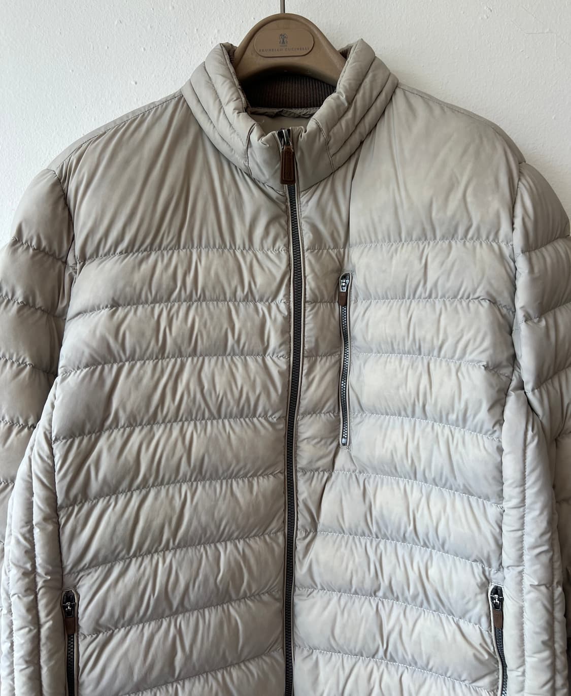 올젠 남성 베이지 구스다운경량패딩  상품이미지2