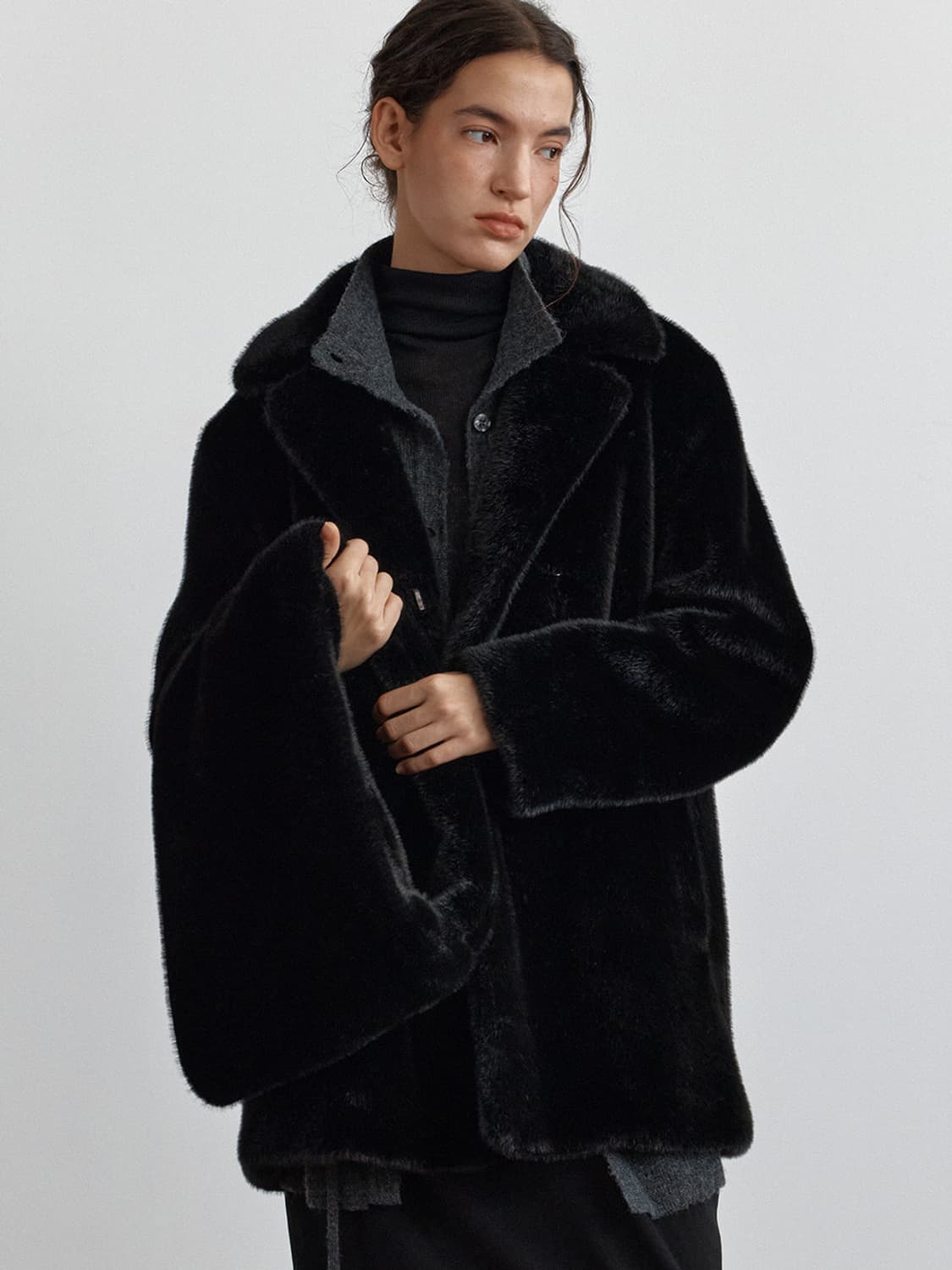 (새상품) 퍼블리카엑스 Nael Fur Half Coat 퍼코트 상품이미지1