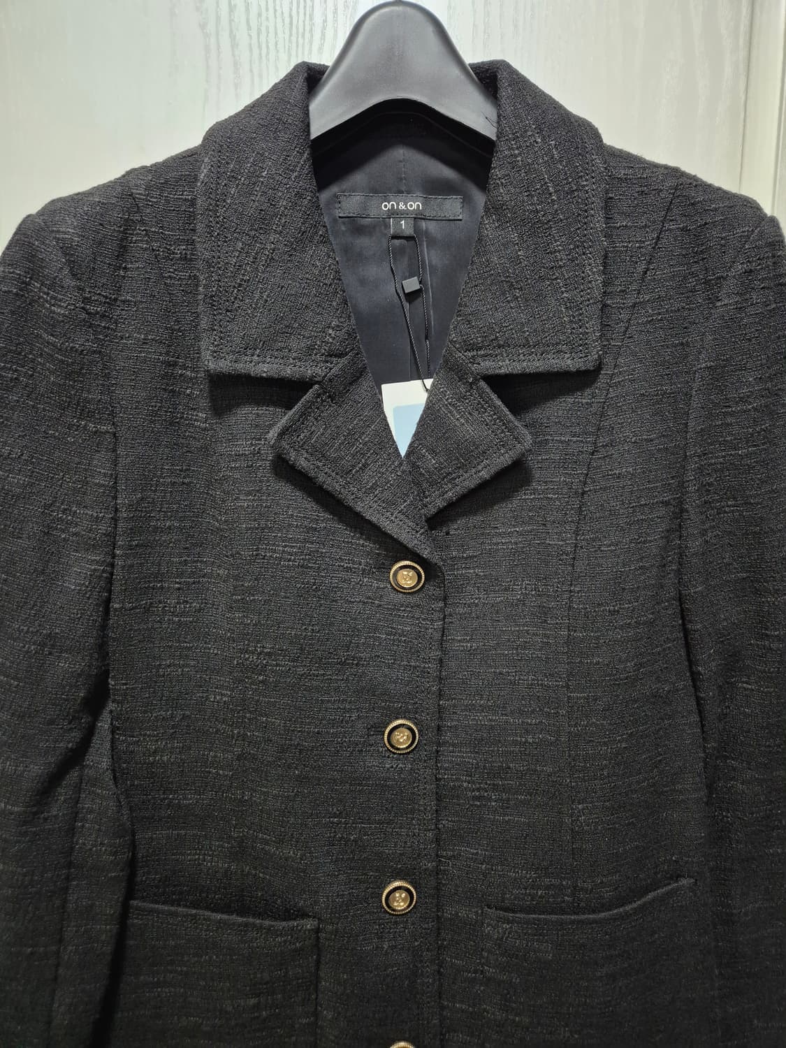 (타임세일)(새상품)온앤온 블랙 트위드 원피스 상품이미지3