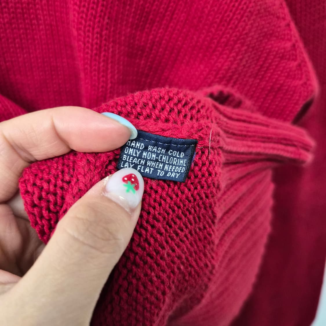 폴로 랄프로렌 레드 니트 스웨터 남성 L 상품이미지3