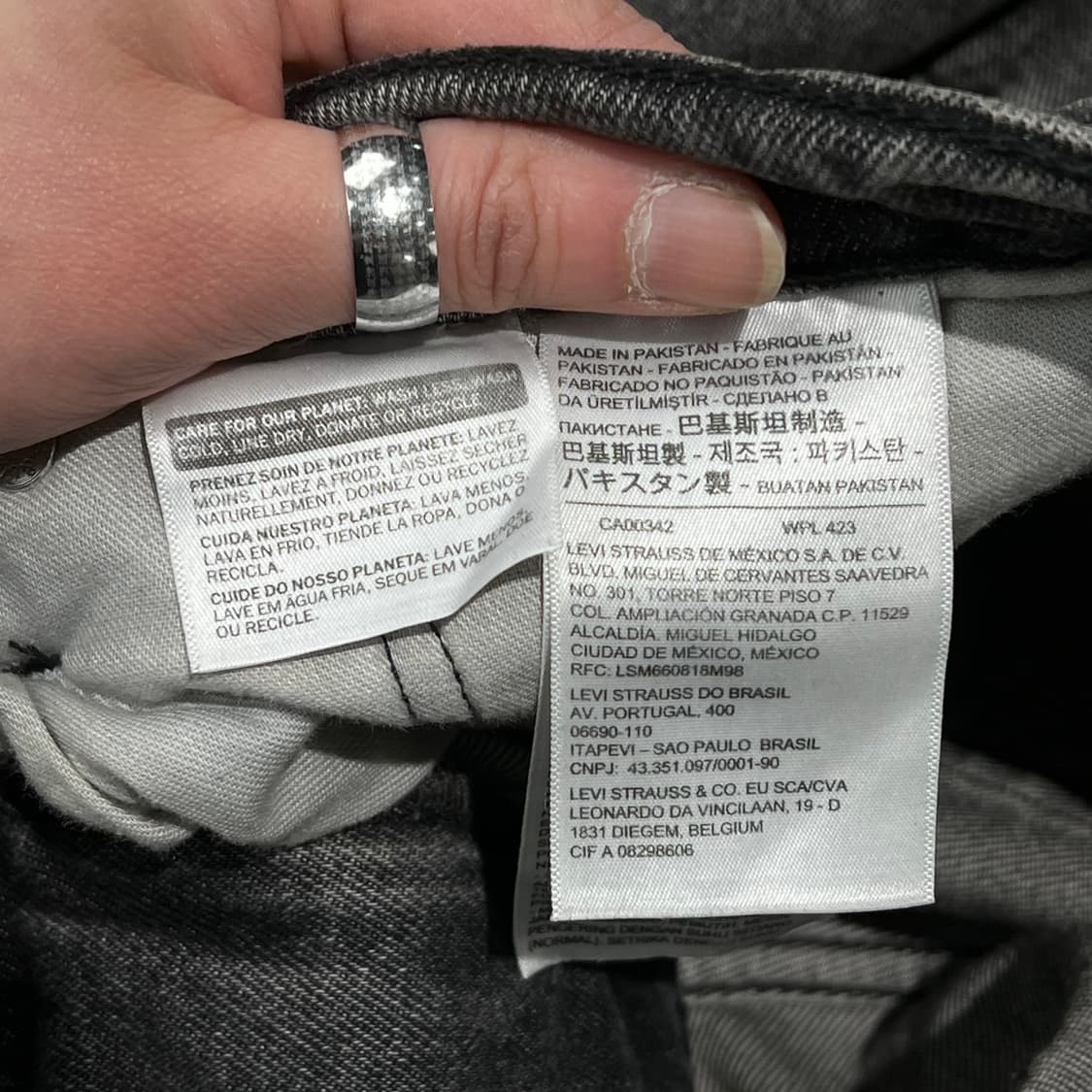 리바이스 502 흑청 데님팬츠 s10839 상품이미지6