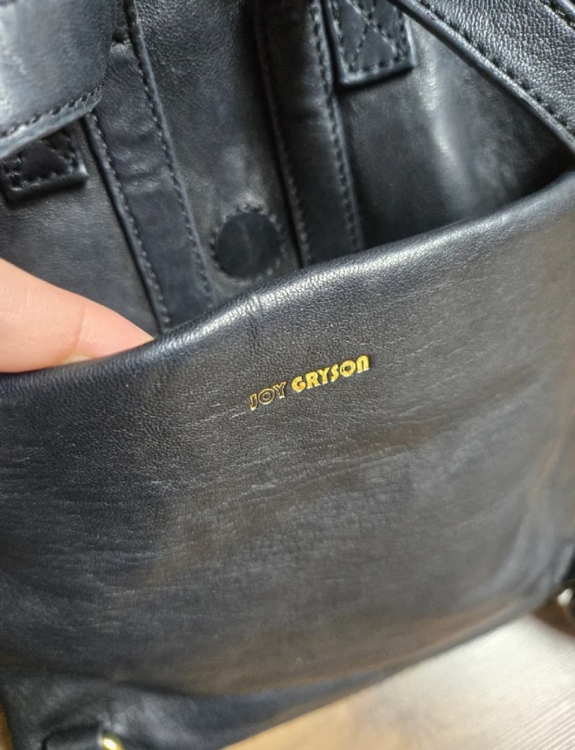 조이그라이슨 블랙 가죽 백팩 [풀팩 정품] 상품이미지6