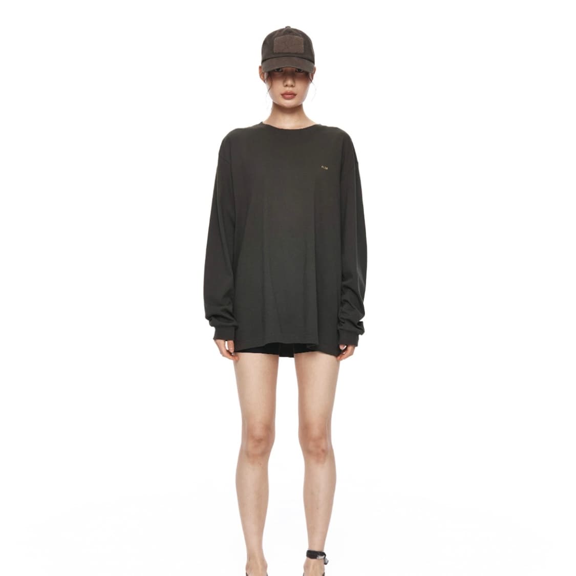 EP.8 SLEEVE CHARCOAL OLIVE 엑슬림 롱슬리브 상품이미지7