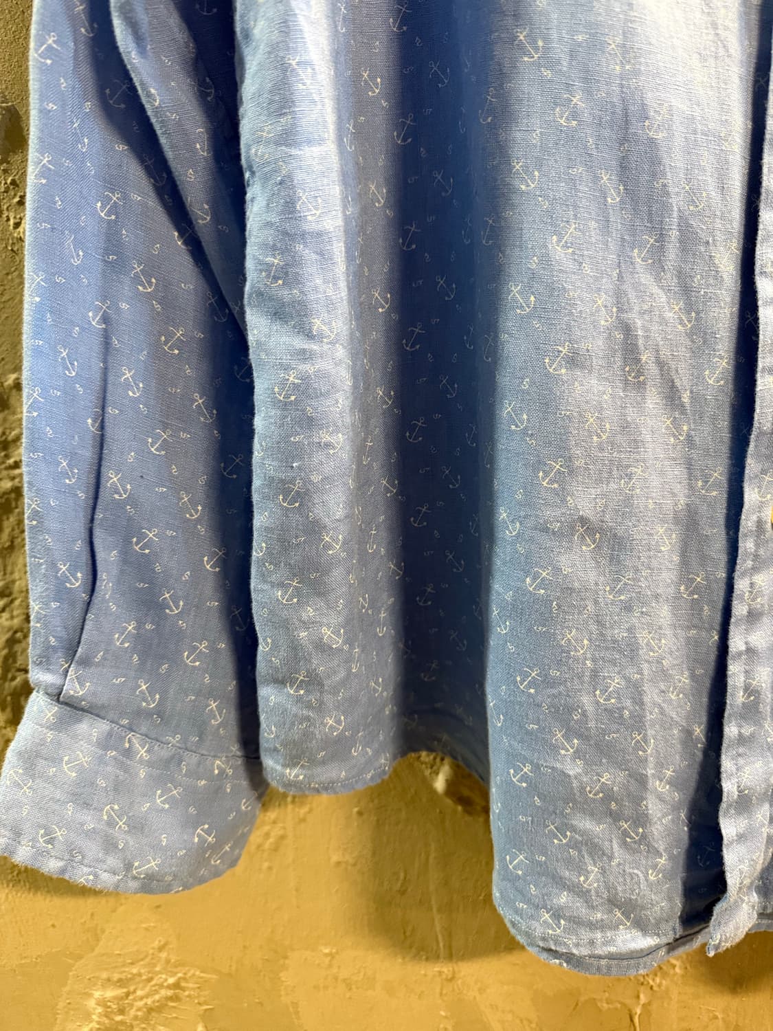 폴로 랄프로렌 POLO 클래식핏 앵커 패턴 버튼다운 린넨 셔츠 블루 M 상품이미지2