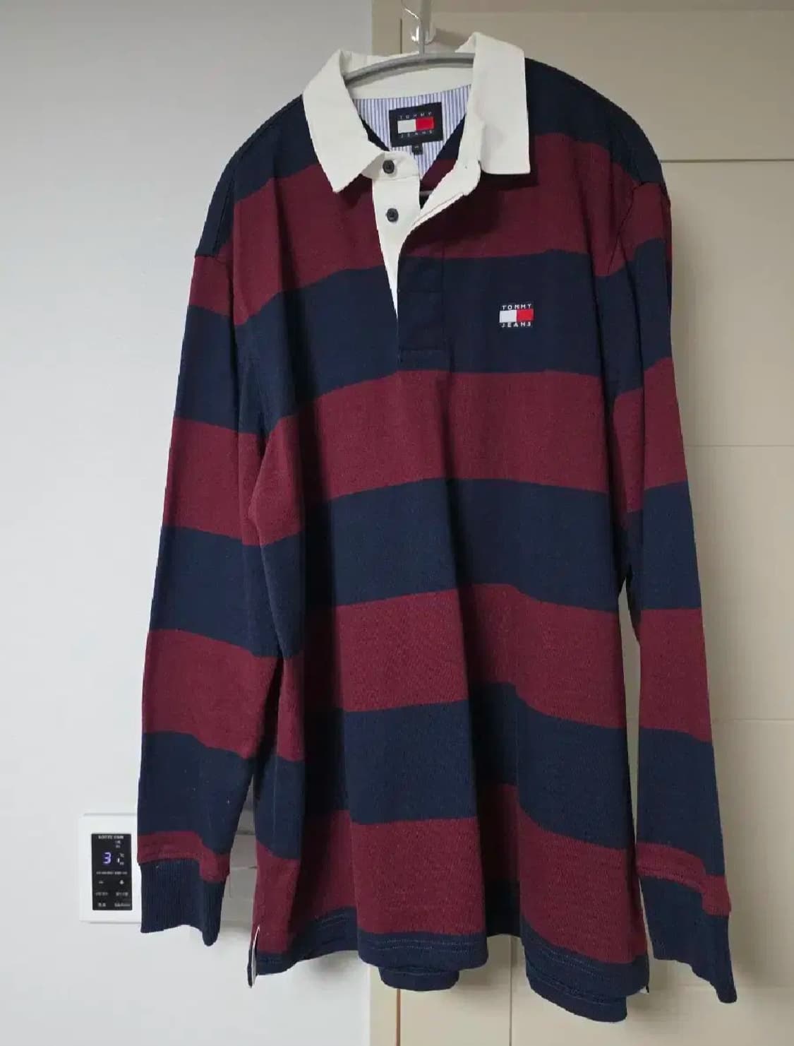 타미진스 스트라이프 배지 럭비 티셔츠 M 상품이미지2