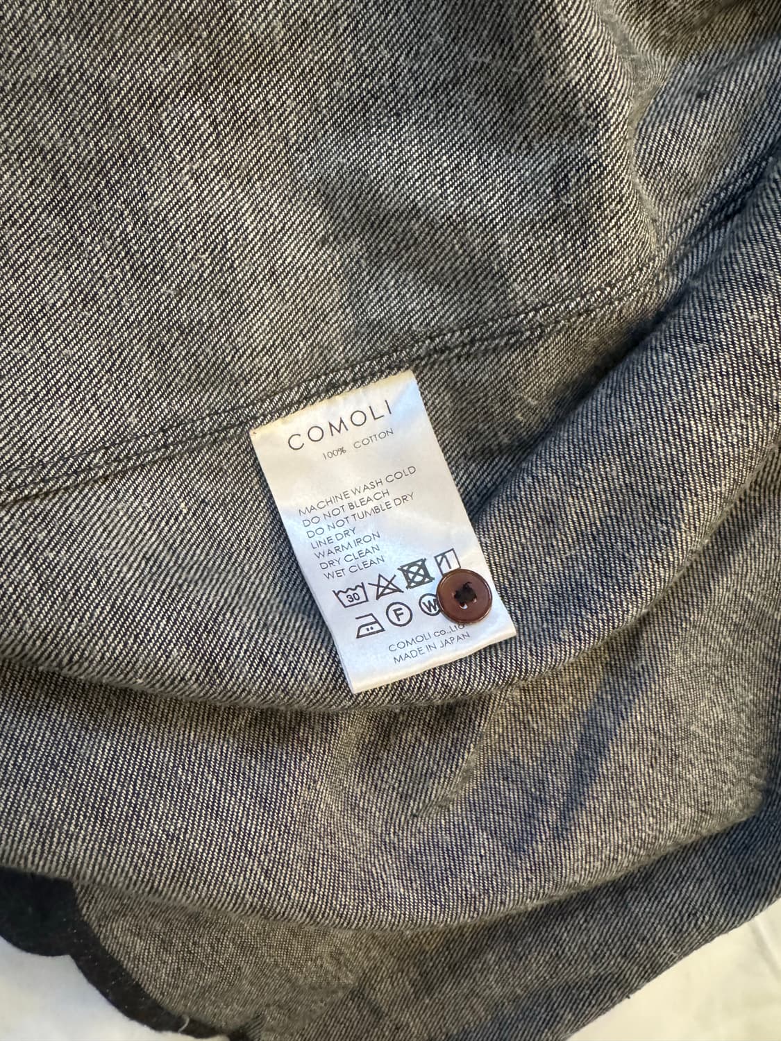4사이즈] comoli 22AW 데님 셔츠 블랙 (A03-02002) 상품이미지4