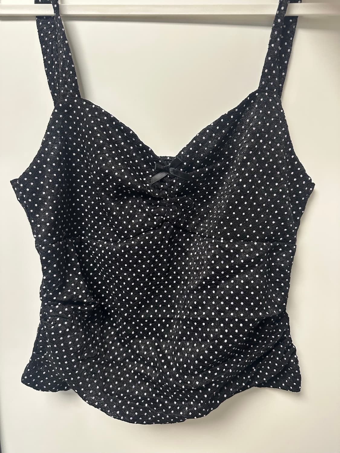 Wsc archive dot shirring top 상품이미지3
