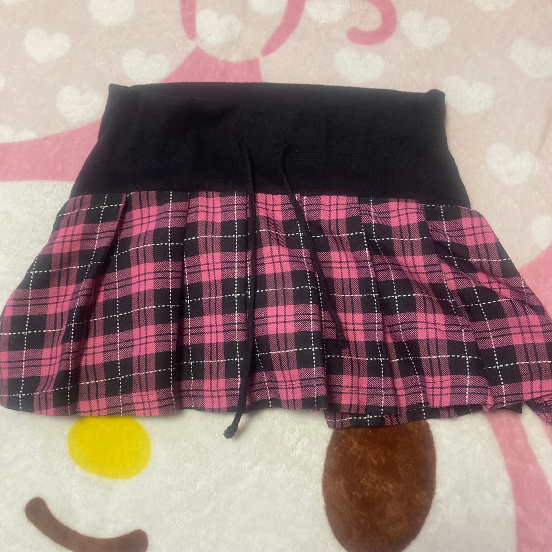 핑크 체크 스커트 상품이미지1
