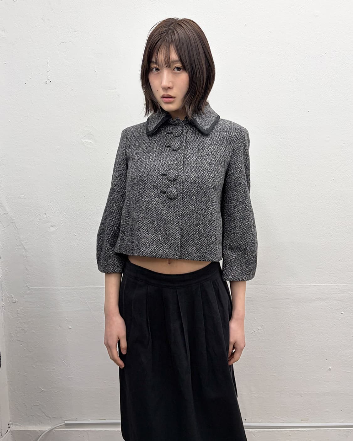 빈티지 트위드 크롭 자켓 상품이미지1