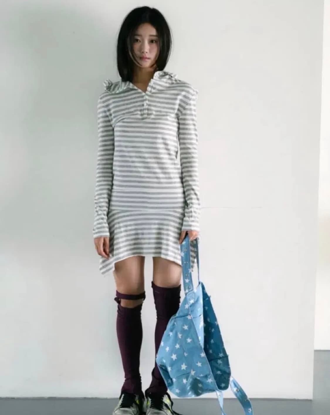 인앤양인하모니 후디드레스 스트라이프 상품이미지1