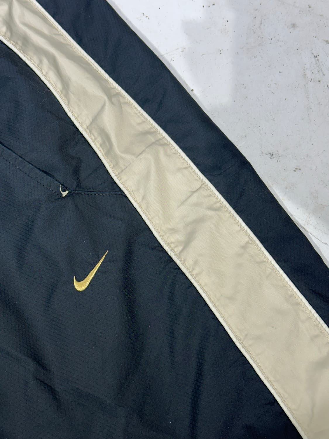 나이키 블랙 와이드 베이지 사이드 라인 트랙 팬츠 L 상품이미지6