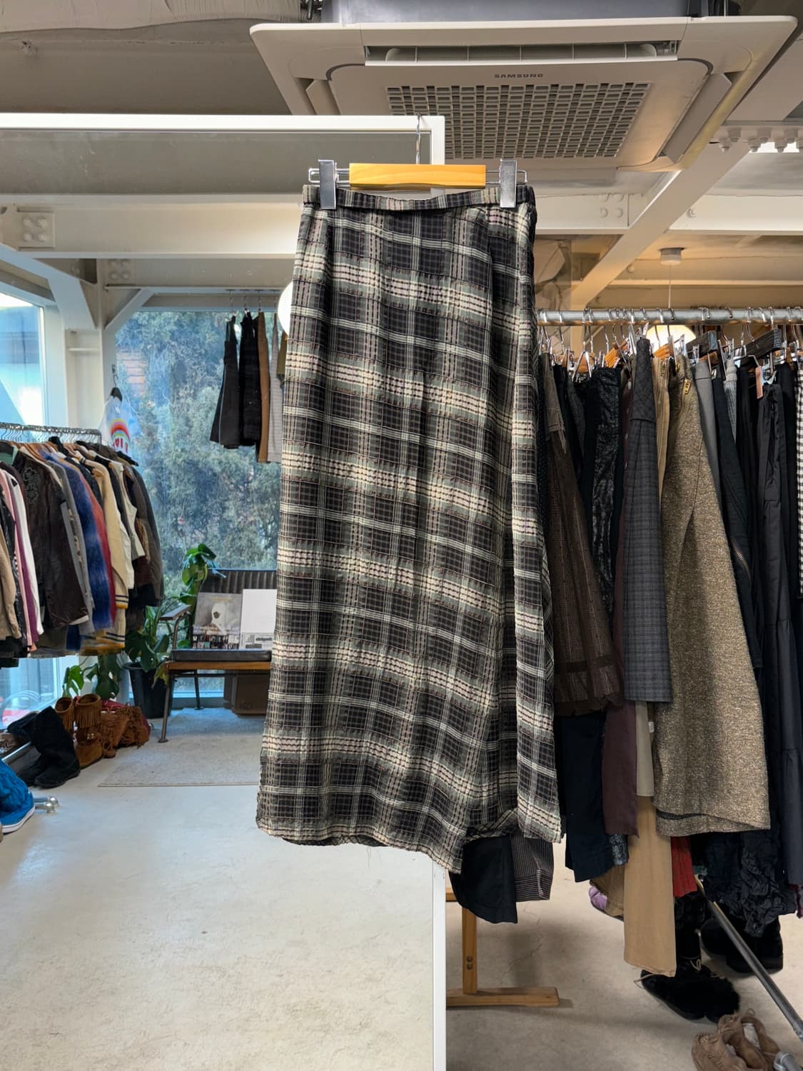 센소유니코 체크 롱 스커트 상품이미지1