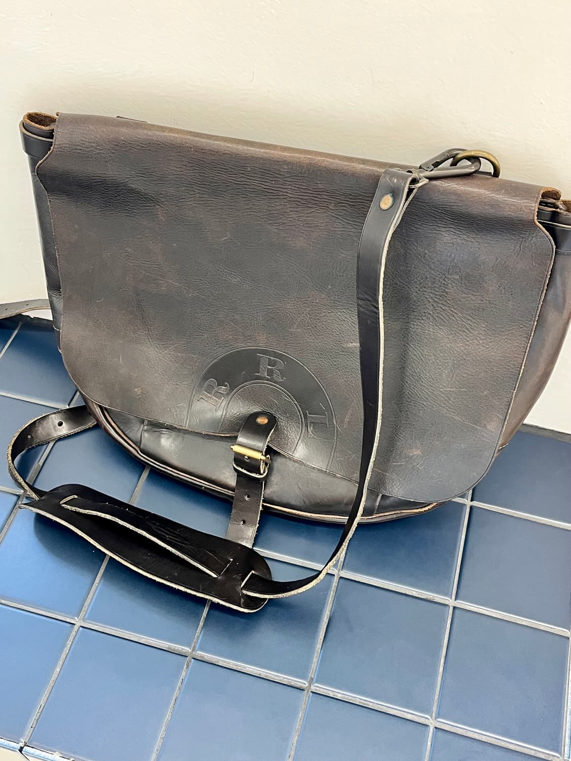 더블알엘 RRL 레더 소가죽 메일백 크로스백 상품이미지1