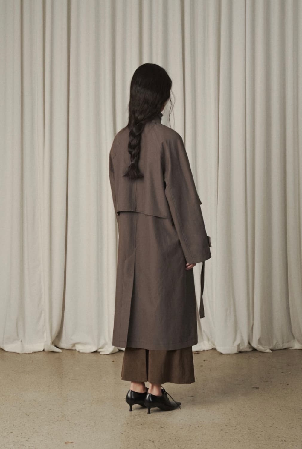 [새상품] 베르소 드레이프 트렌치 코트 상품이미지4