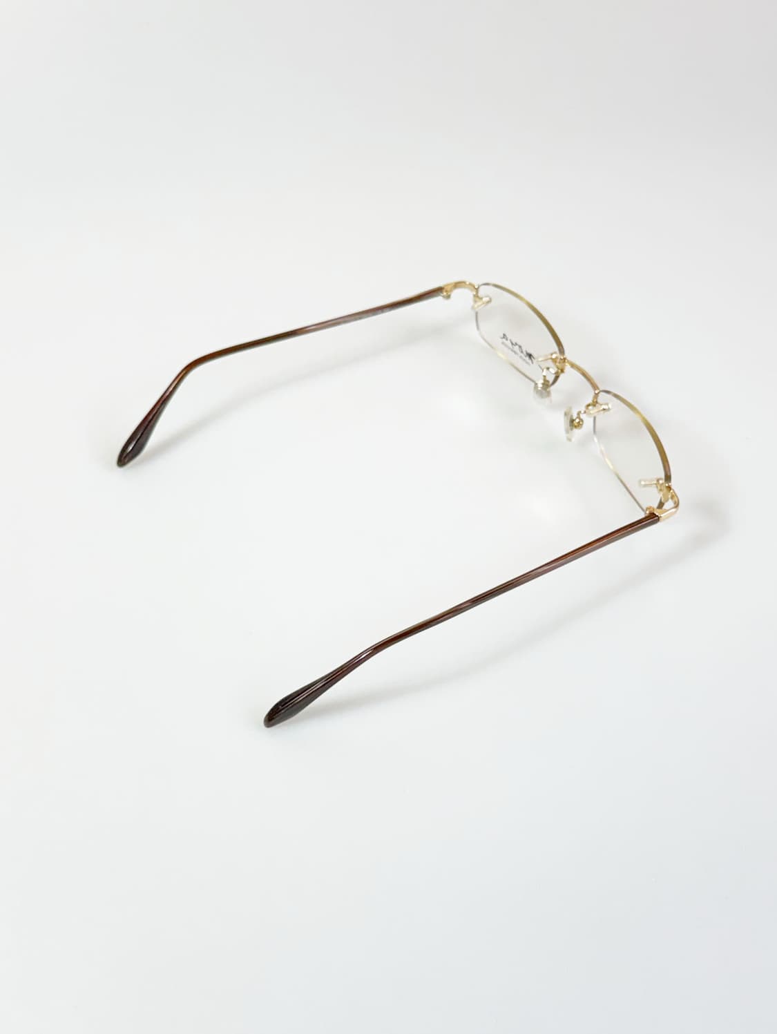 MOYA NEWYORK 골드 무테 스퀘어 메탈 빈티지 안경 상품이미지4