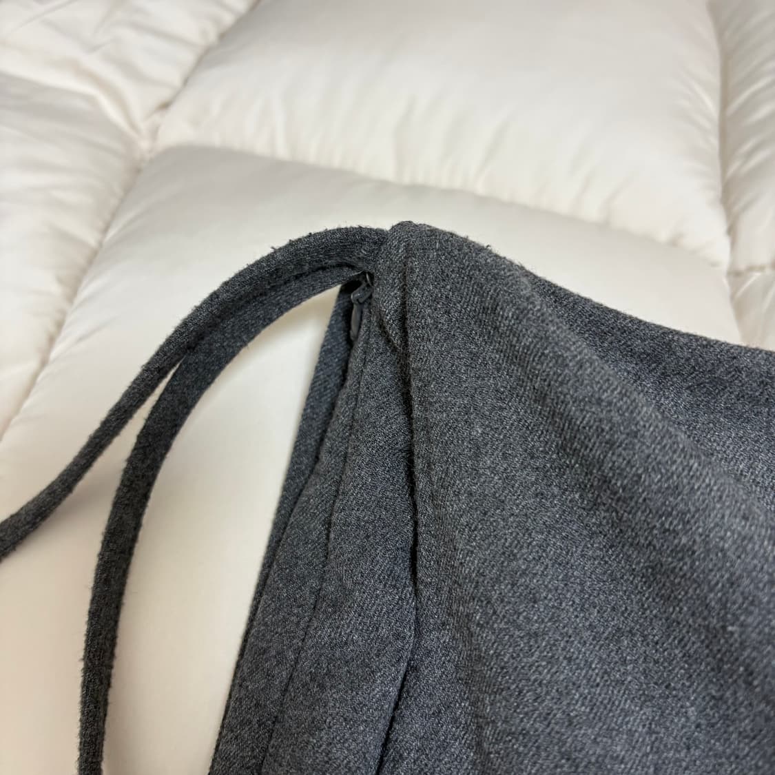 코이세이오 RIBBON DOUBLE SKIRT GREY 상품이미지4