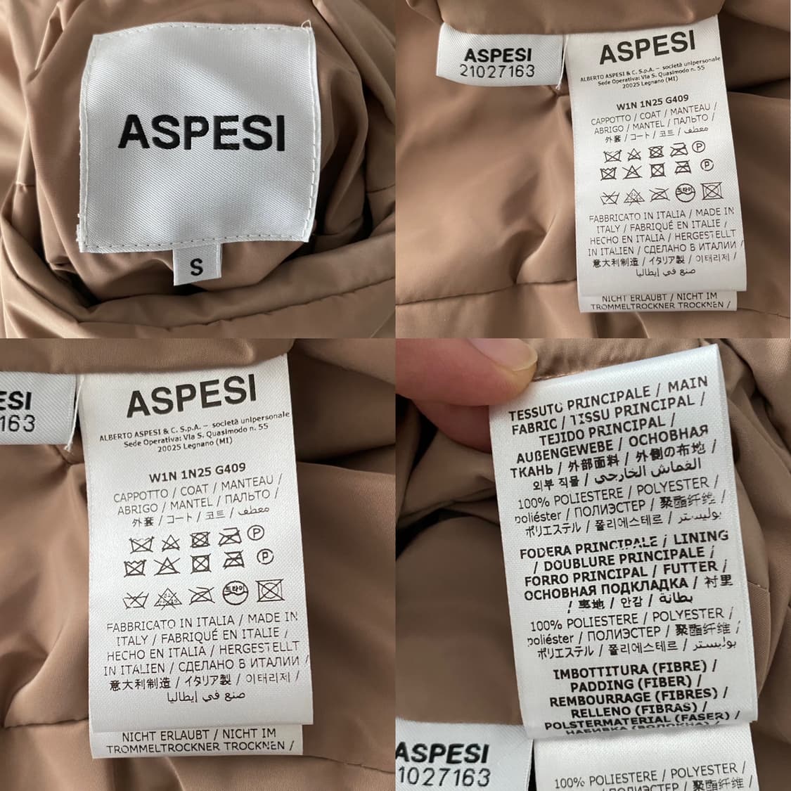 ASPESI 아스페시 양면 리버시블 코트(S) 상품이미지10
