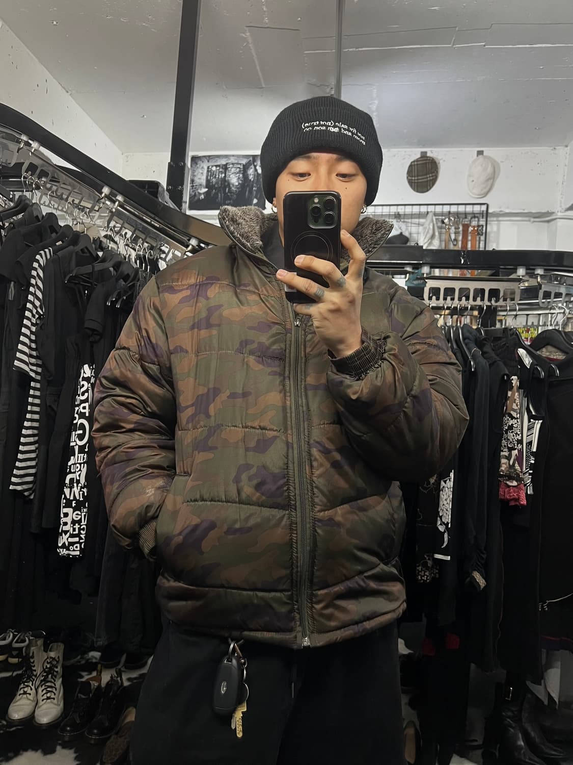 카모프린팅 패딩 상품이미지1