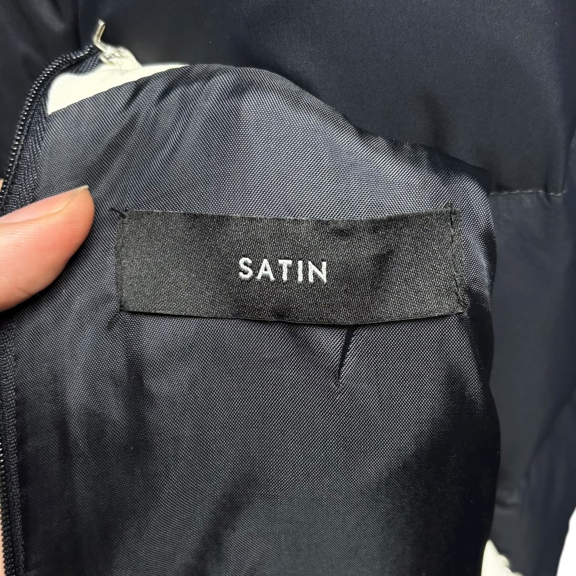 3695 네이비 아이보리 플리츠 트위드원피스 상품이미지5