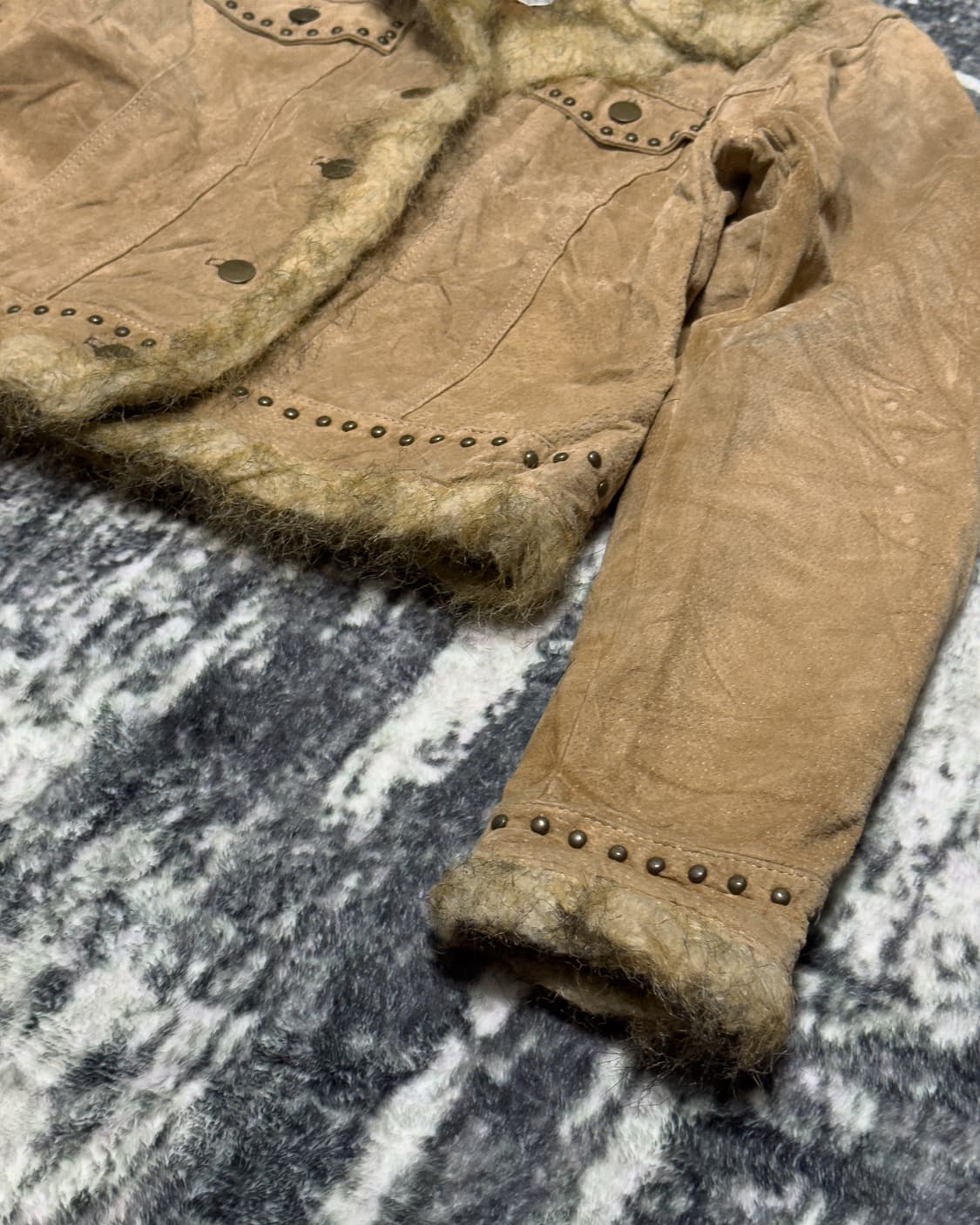 {VENUS} Pigskin Leather Fur Trim Jacket 상품이미지6