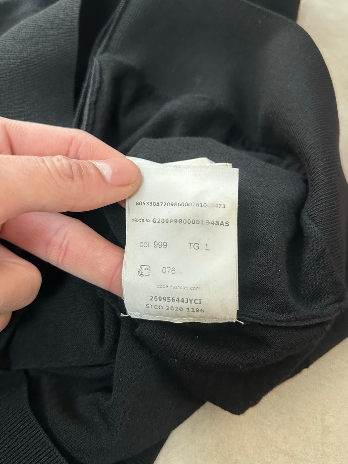 몽클레어 블랙 니트 가디건 L(95-100) 상품이미지10