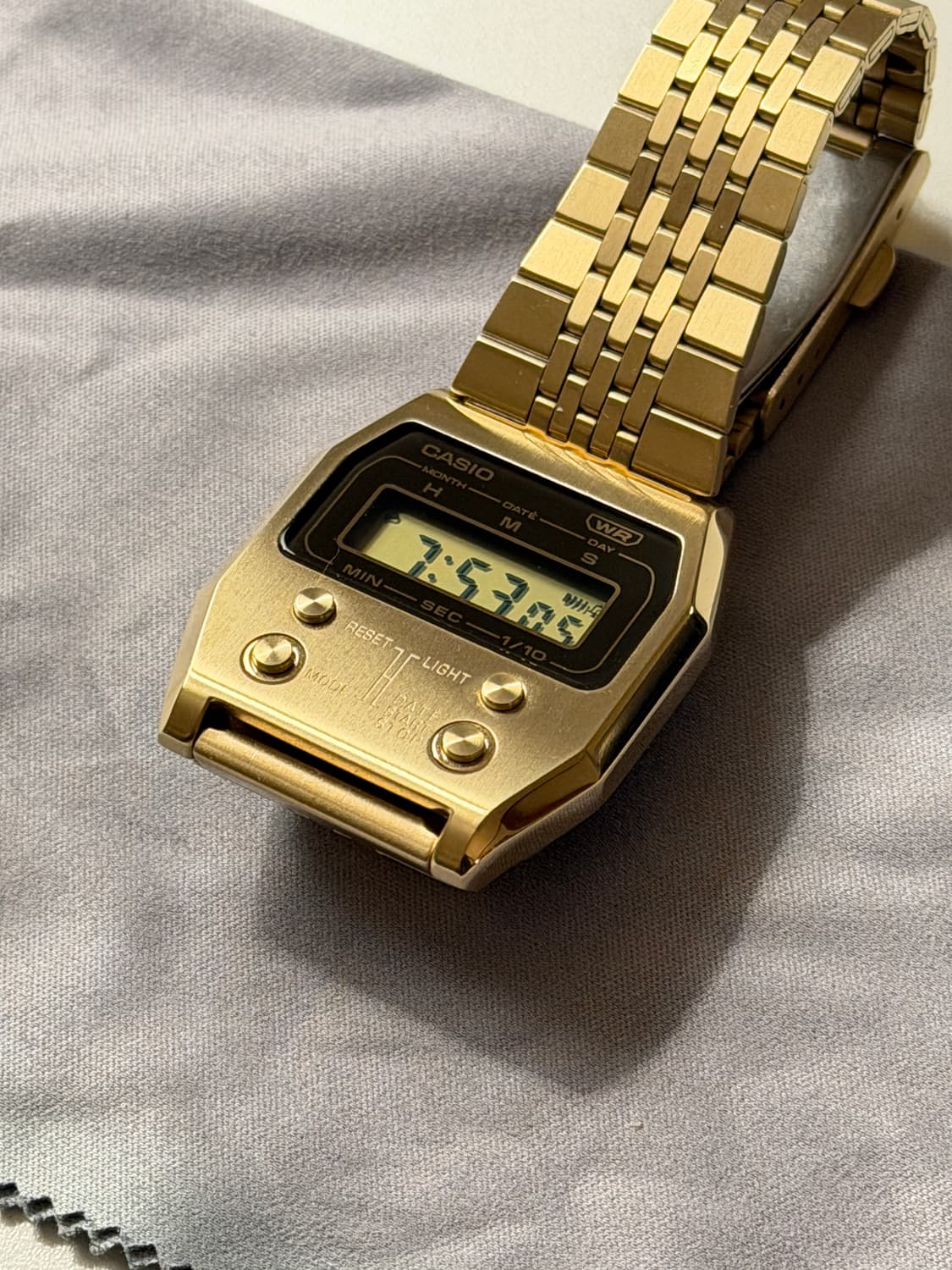 카시오 A1100 골드 + 가죽 스트랩 상품이미지2