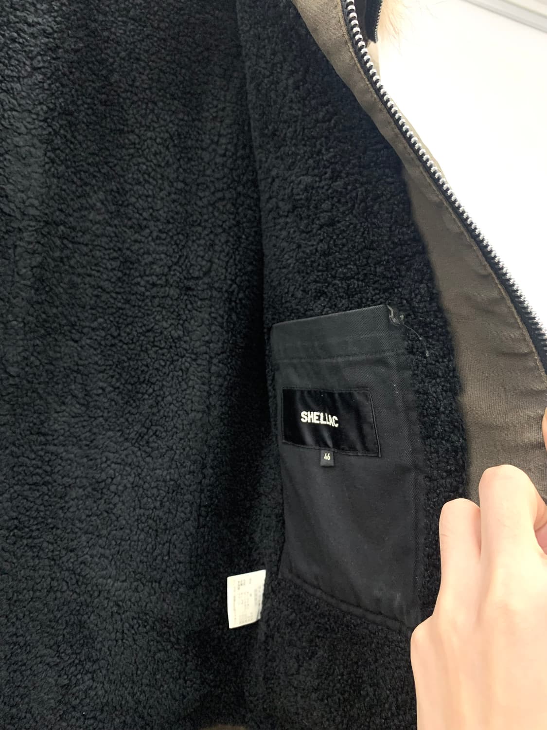 Shellac fur trimmed rider jacket   상품이미지4