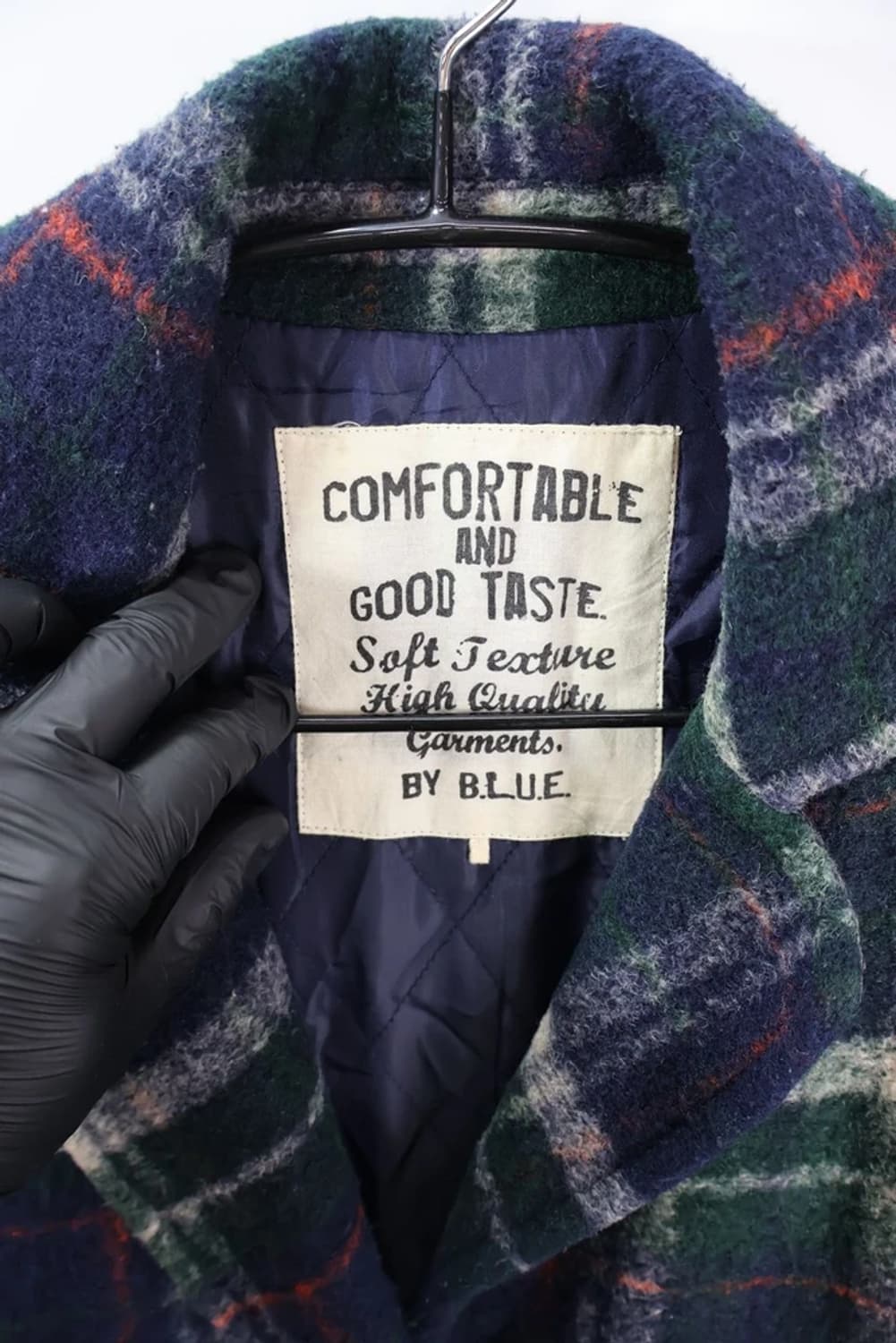 jpn 울 체크 코트 상품이미지5