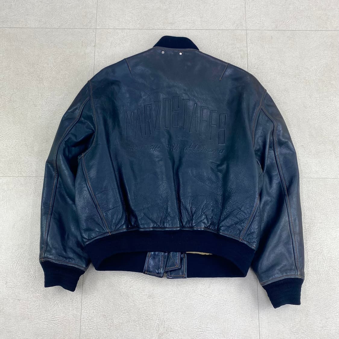 마르조 빈티지 소가죽 레더 플라이트 A-2 봄버 자켓 (100)  ﻿ 상품이미지3