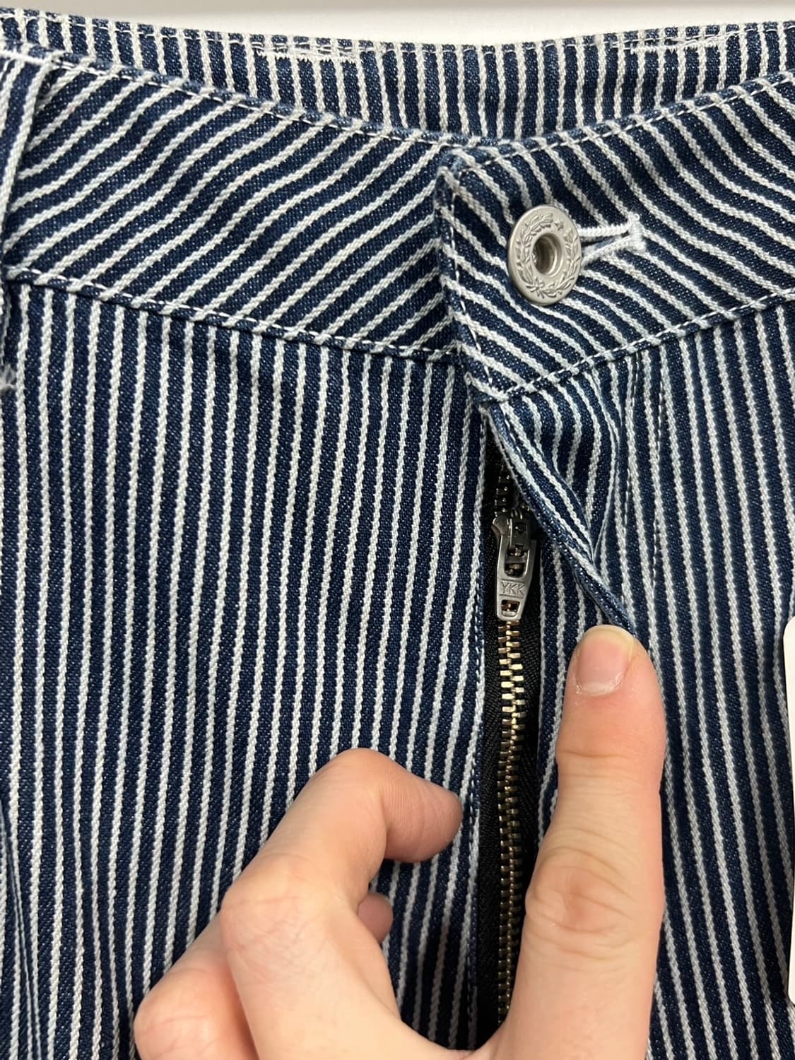 벌스데이수트 더블니 카펜터 스트라이프 워크웨어 팬츠 상품이미지4