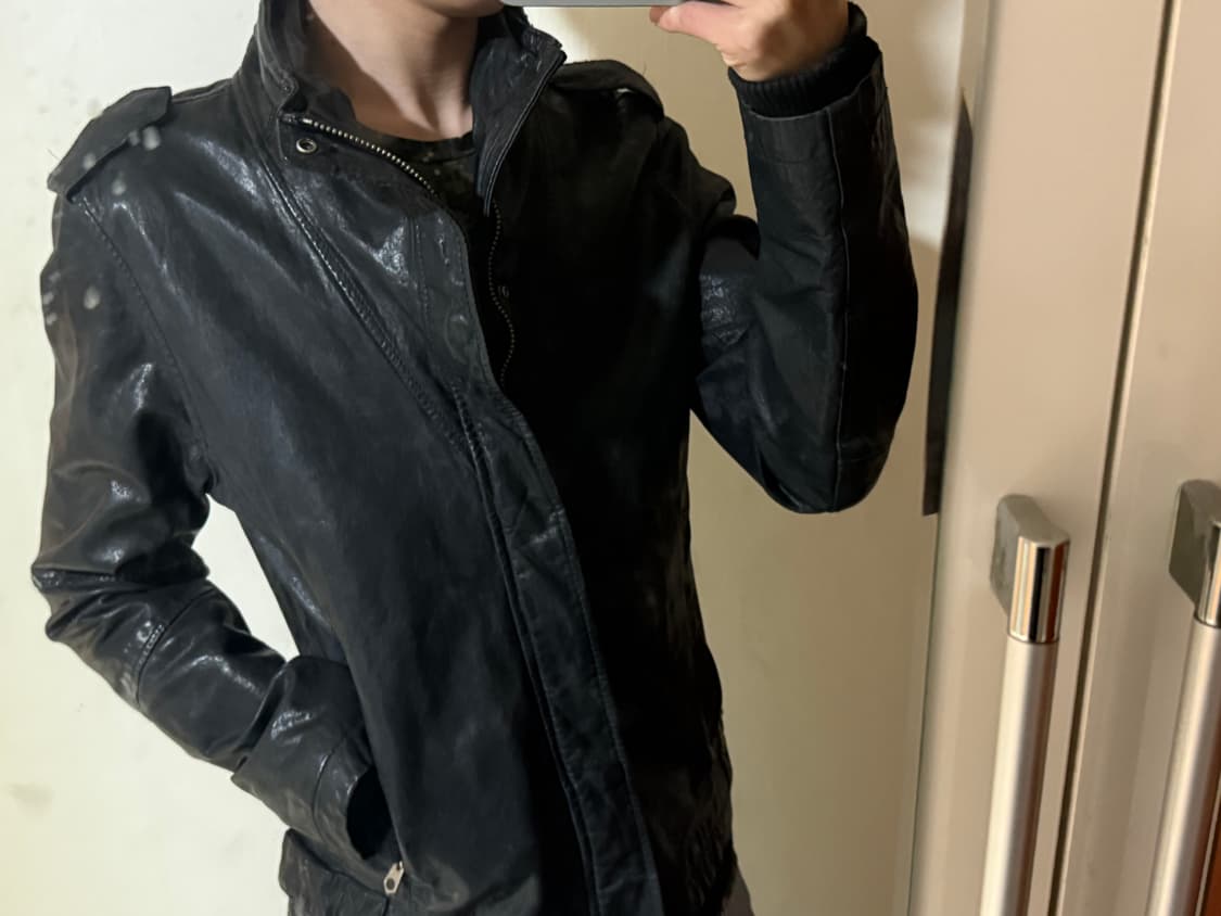 빈티지 레더 자켓(램스킨) 상품이미지3