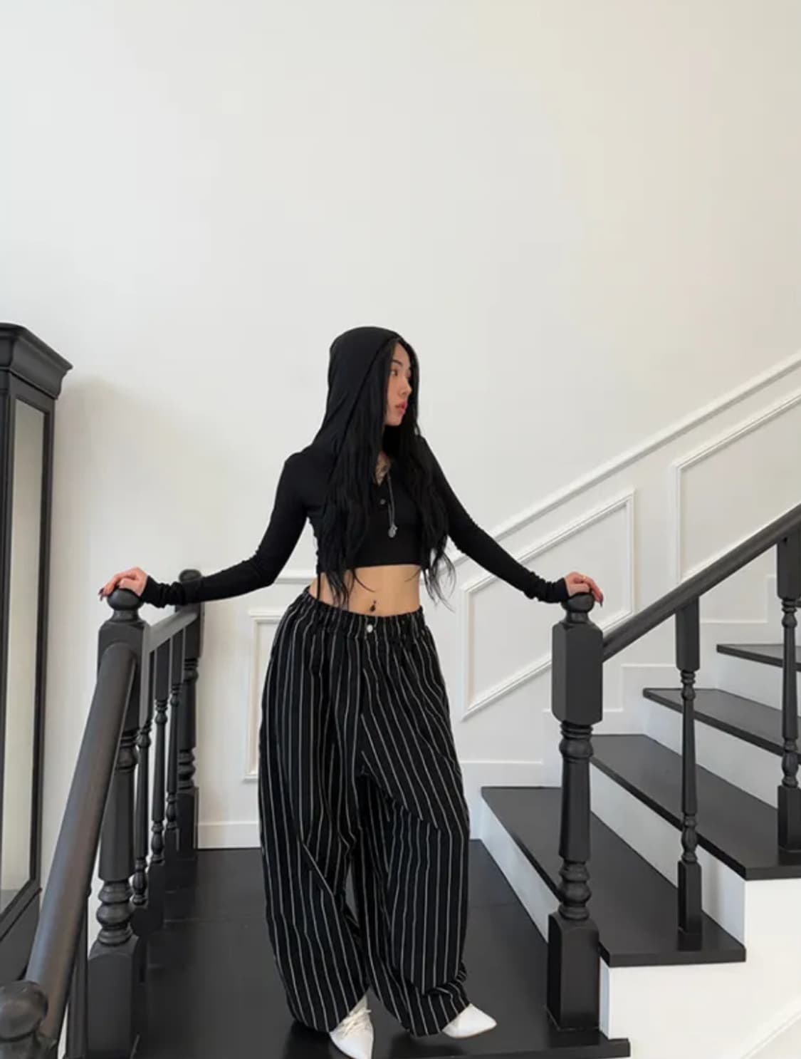 더미스테리어스호텔 스트라이프 팬츠 상품이미지2