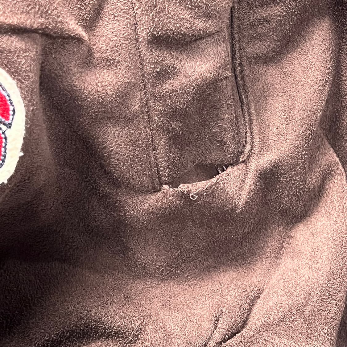 리크웨어 멀티패치 스웨이드 후드 자켓 브라운 XXXL 상품이미지6